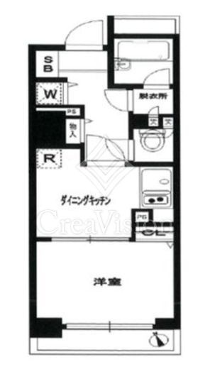 ライオンズタワー池袋　410号室　間取り