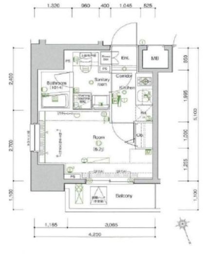 ステージグランデ東池袋駅前　601号室　間取り