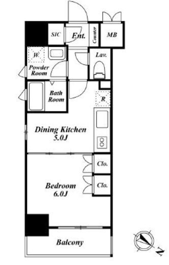 プレミアステージ駒込　506号室　間取り