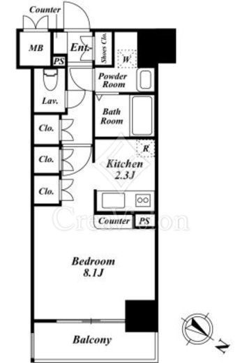 プレミアステージ駒込　305号室　間取り