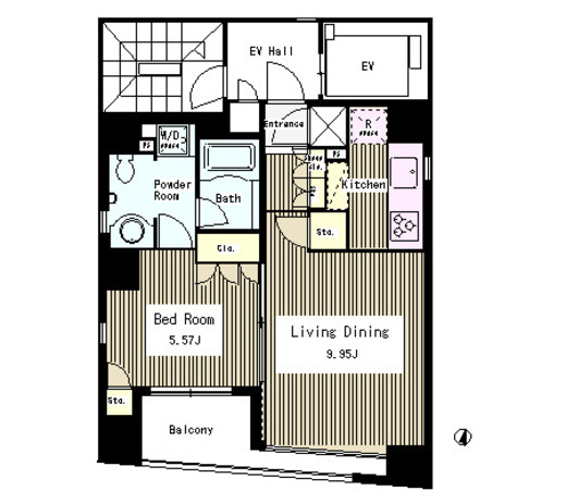 コートラクリア日本橋　501号室　間取り