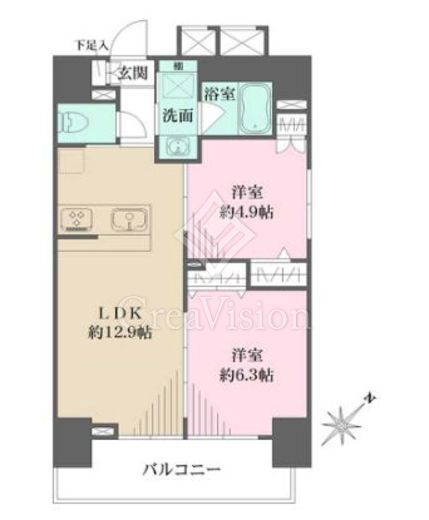 クレストヒル文京千石　A1001号室　間取り