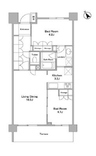パークグレイス駒込　703号室　間取り