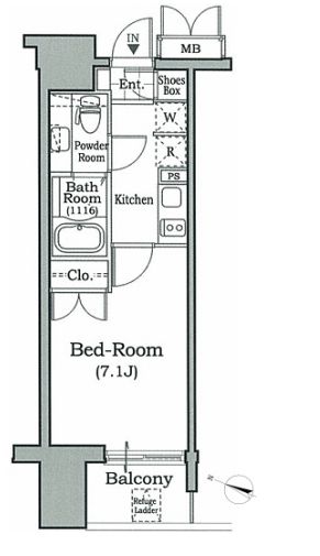 レジディア文京本駒込　205号室　間取り