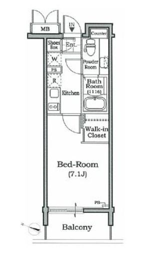 レジディア文京本駒込　404号室　間取り