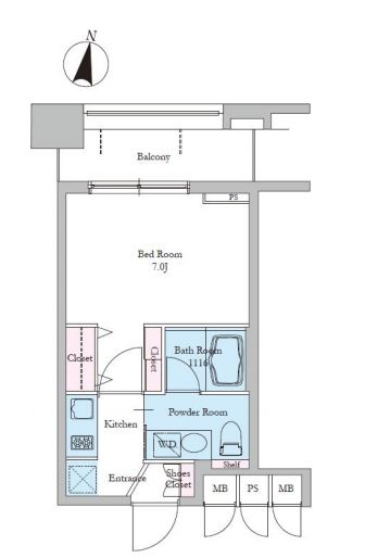 レジディア文京音羽2　305号室　間取り