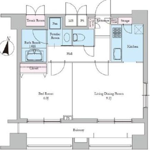 レジディア文京音羽2　409号室　間取り