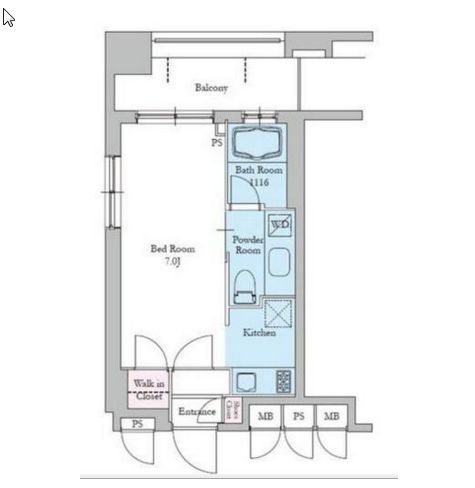 レジディア文京音羽2　701号室　間取り