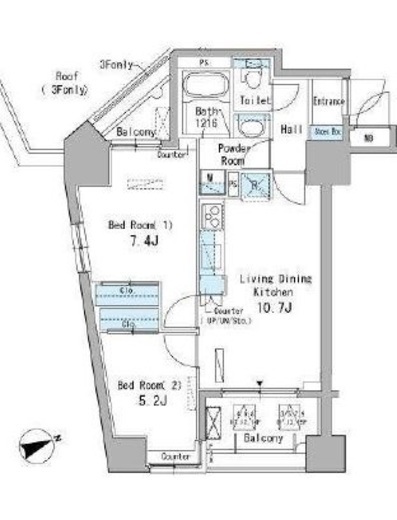 パークアクシス駒込　902号室　間取り