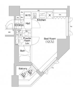 プライムアーバン本駒込　1001号室　間取り