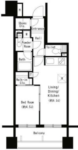 パークアクシス大塚　1103号室　間取り