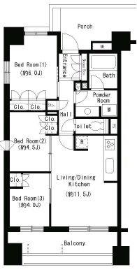 パークアクシス大塚　901号室　間取り