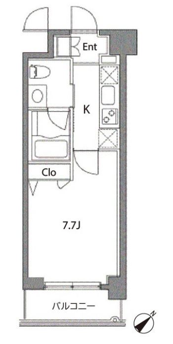 カスタリア中目黒　416号室　間取り