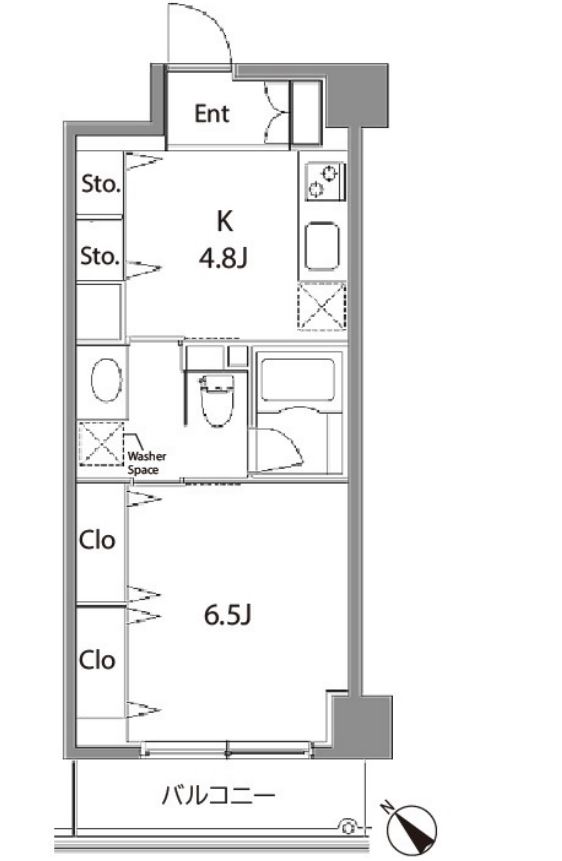 カスタリア中目黒　407号室　間取り