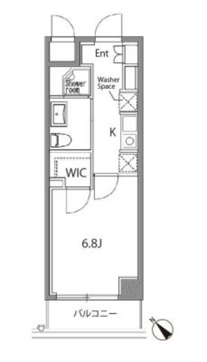 カスタリア中目黒　214号室　間取り
