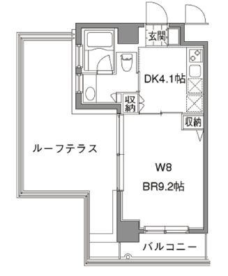 カスタリア中目黒　401号室　間取り