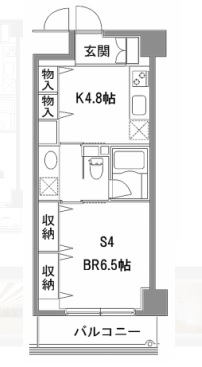 カスタリア中目黒　407号室　間取り