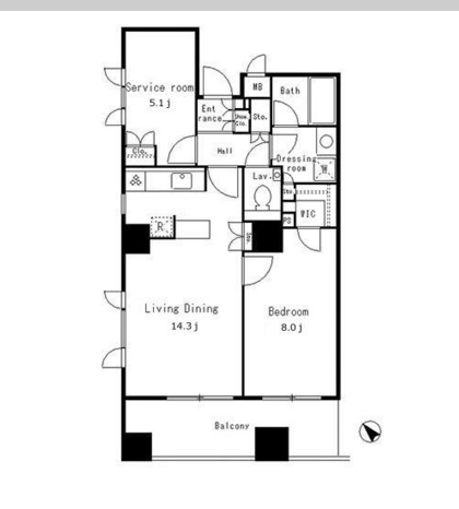 コンフォリア東池袋ウエスト　1101号室　間取り