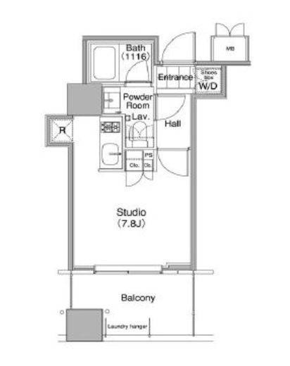コンフォリア東池袋ウエスト　810号室　間取り