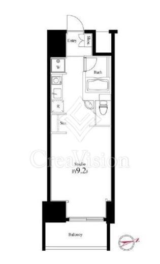 スクエアガーデン池袋　703号室　間取り