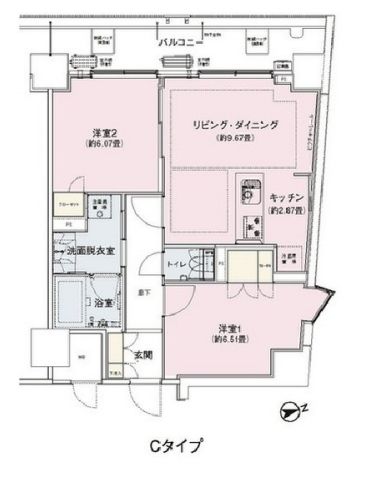 アンビエンテ駒込　1009号室　間取り