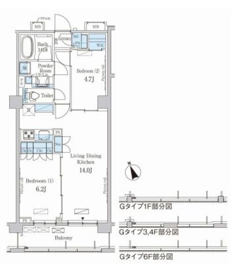 パークアクシス駒込ＨＩＬＬＴＯＰ　303号室　間取り