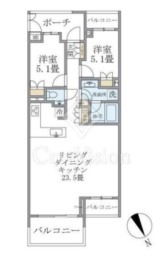 目白ガーデンヒルズ　C534号室　間取り