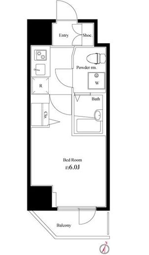 ハーモニーレジデンス池袋#003　301号室　間取り
