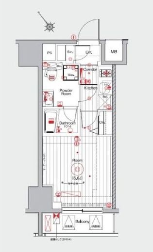 メイクスデザイン池袋　1304号室　間取り