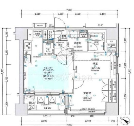 オープンレジデンシア巣鴨ユニーブル　502号室　間取り