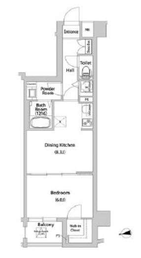 BLESS西巣鴨　607号室　間取り
