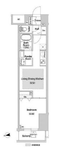 BLESS西巣鴨　804号室　間取り