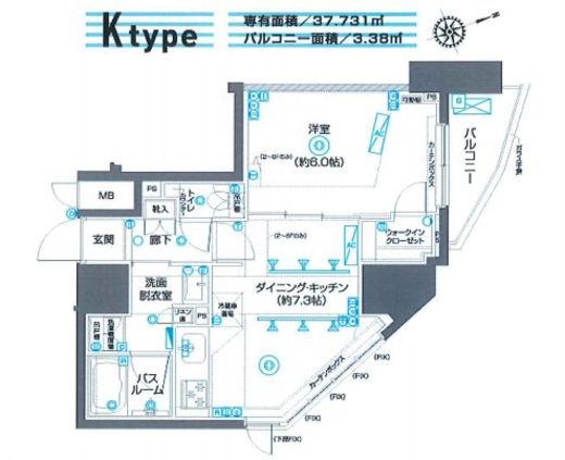 ZOOM駒込　901号室　間取り