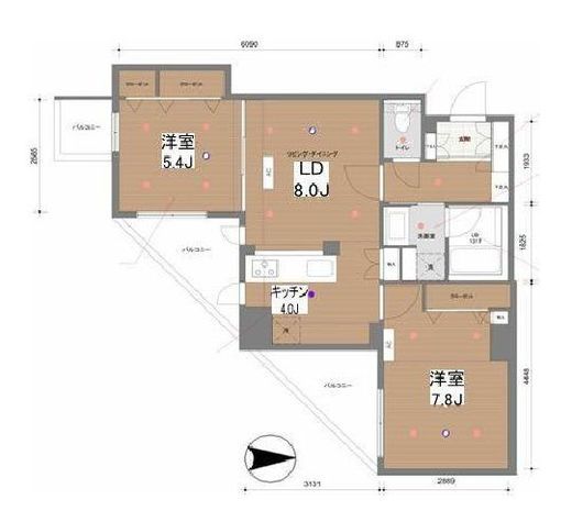 ドゥーエ東池袋　504号室　間取り