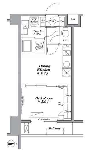 デ・ソーレ東池袋　209号室　間取り