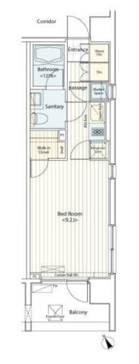 カスタリア大塚　203号室　間取り