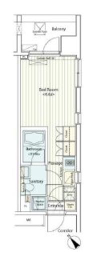 カスタリア大塚　404号室　間取り