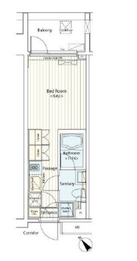 カスタリア大塚　705号室　間取り