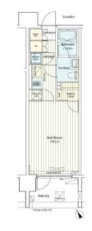 カスタリア大塚　802号室　間取り
