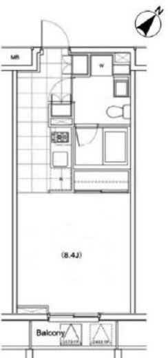 プライムアーバン南池袋　802号室　間取り