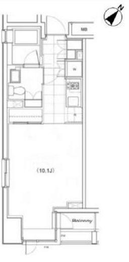 プライムアーバン南池袋　803号室　間取り
