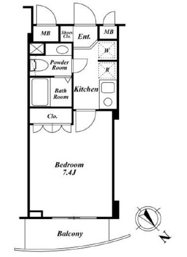プレミアステージ大塚　704号室　間取り