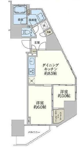 レジディア文京小石川Ⅱ　803号室　間取り