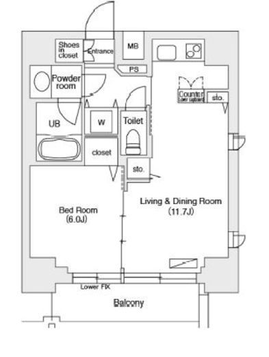 エミリブ池袋　803号室　間取り