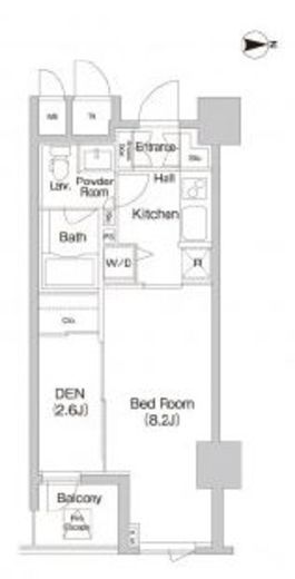 プライムアーバン池袋　1208号室　間取り
