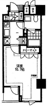 プライムアーバン池袋　1406号室　間取り