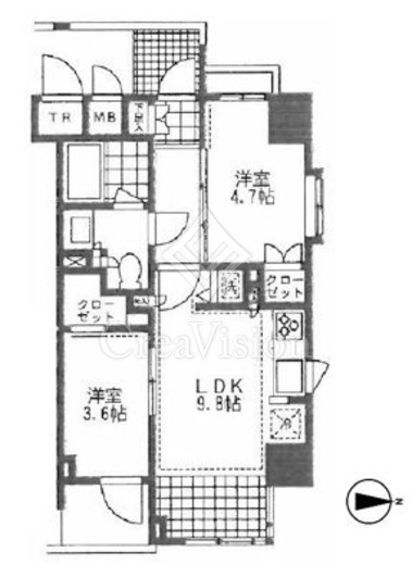 プライムアーバン池袋　810号室　間取り