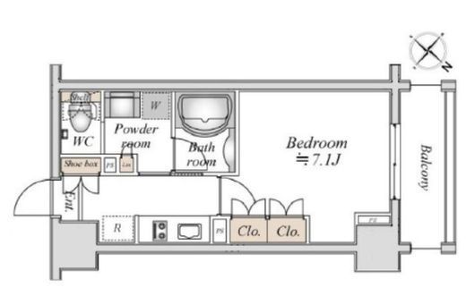 La Douceur巣鴨 (ラドゥセール巣鴨)　403号室　間取り