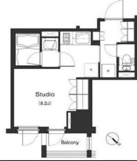 La Douceur巣鴨 (ラドゥセール巣鴨)　910号室　間取り