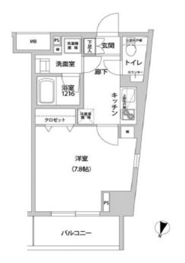 ドミール青柳　805号室　間取り